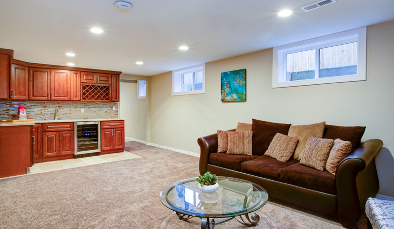 A finished basement