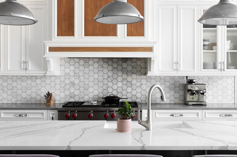 kitchen with granite countertops