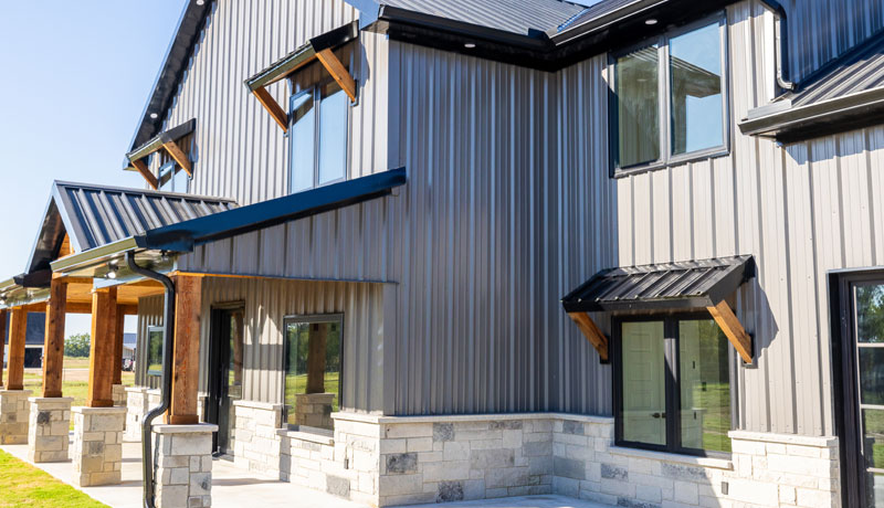 metal commercial Building Under Construction
