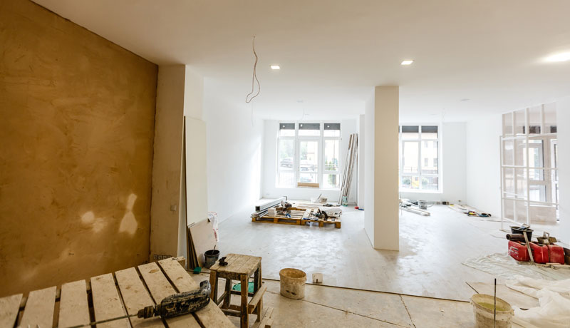 Office space being remodeled